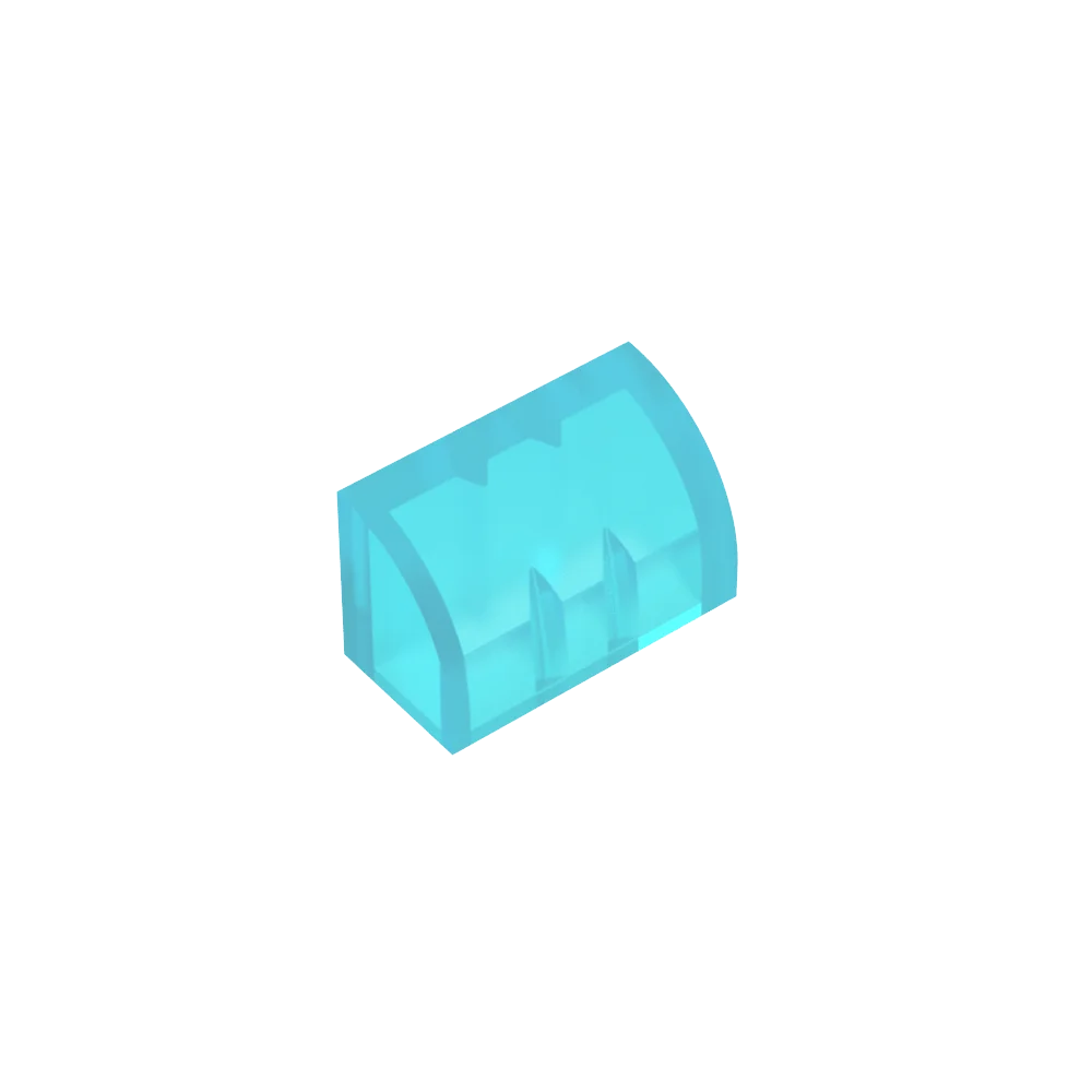 Gobricks GDS-M063 Curved Brick 1 x 2 x 1 No Studs | Compatible Building Block additional angle