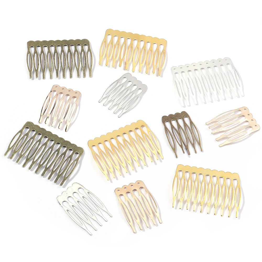 10pcs/lot Rhodium/Bronze Gold Color Bridal Hairpins Hair Combs Accesorio Pelo Alambre for Wedding Hair Pins Charm Accessories