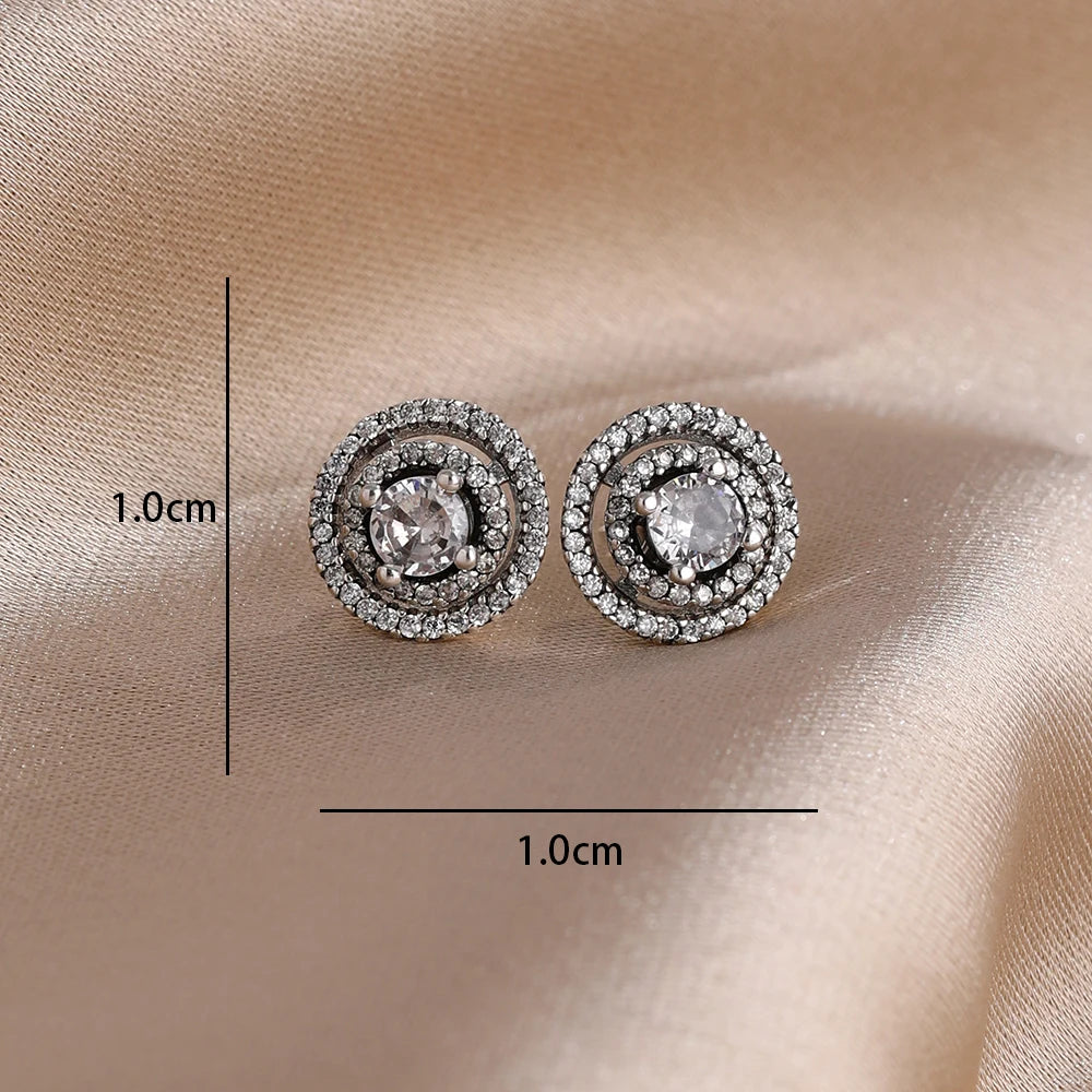 2026 New Hot Sale Blue Zircon Earrings for Women with European and American Style Fas alternate view