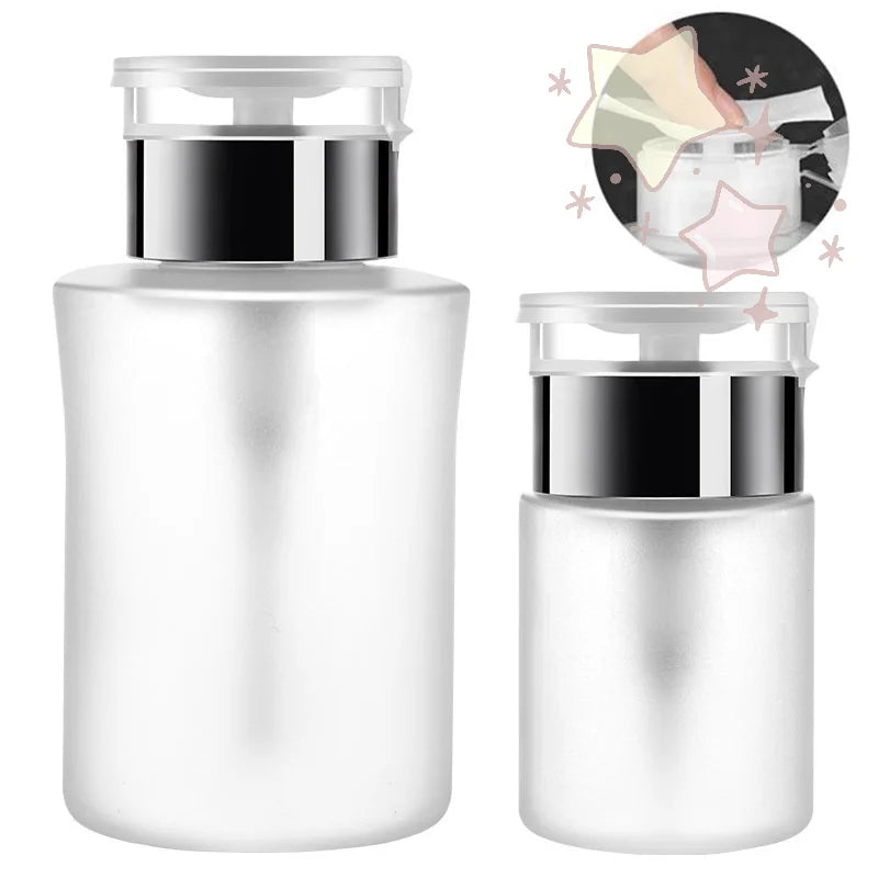 60/150/180/250ml Empty Pump Dispenser UV Gel Polish Clean Remover Bottle