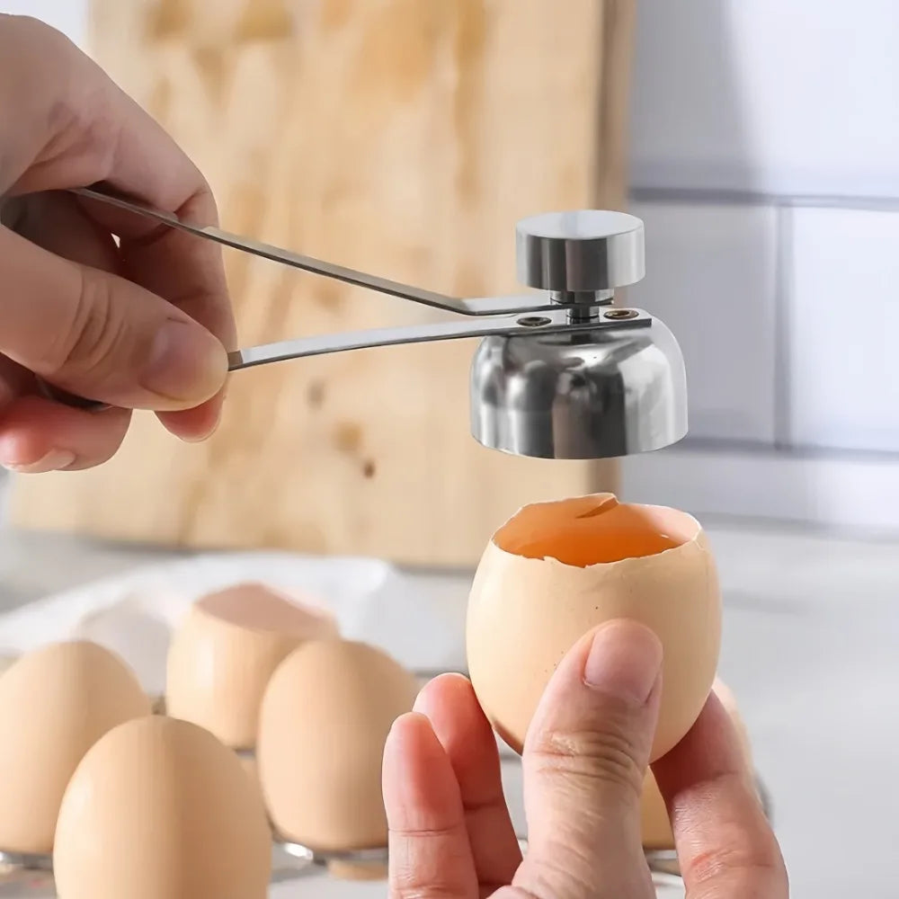 Stainless Steel Egg Topper Opener | Creative Eggshell Cutter for Boiled and Raw Eggs alternate view