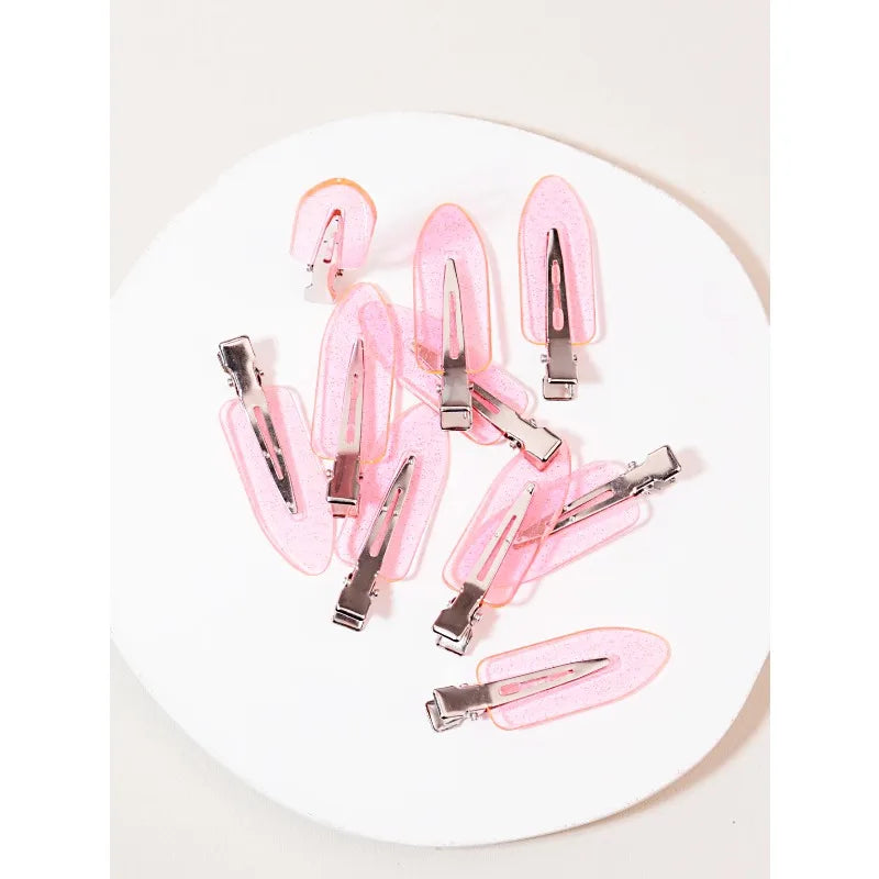 10pcs Seamless Fashion Transparent Hair Clips for Girls Makeup Facial Accessory Styli alternate view