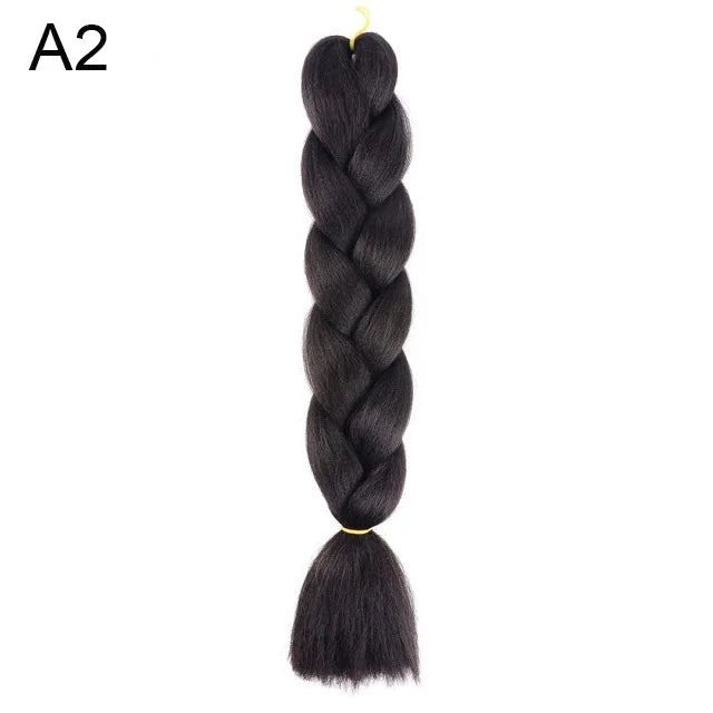 24Inch Synthetic Yaki Braids Hair Ombre Braiding Hair Jumbo Braid DIY Green Hair Extensi detail view