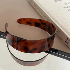 Fashion Acetate Headband BLOND HAVANA Color Matching Hair Band Wide Headband Women Gir close-up view
