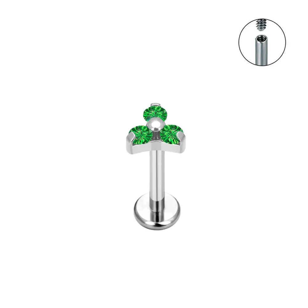 ASTM F136 Titanium Nose Piercing Petal Earrings For Women Labret Lip Rings Goth Ear Trag detail view