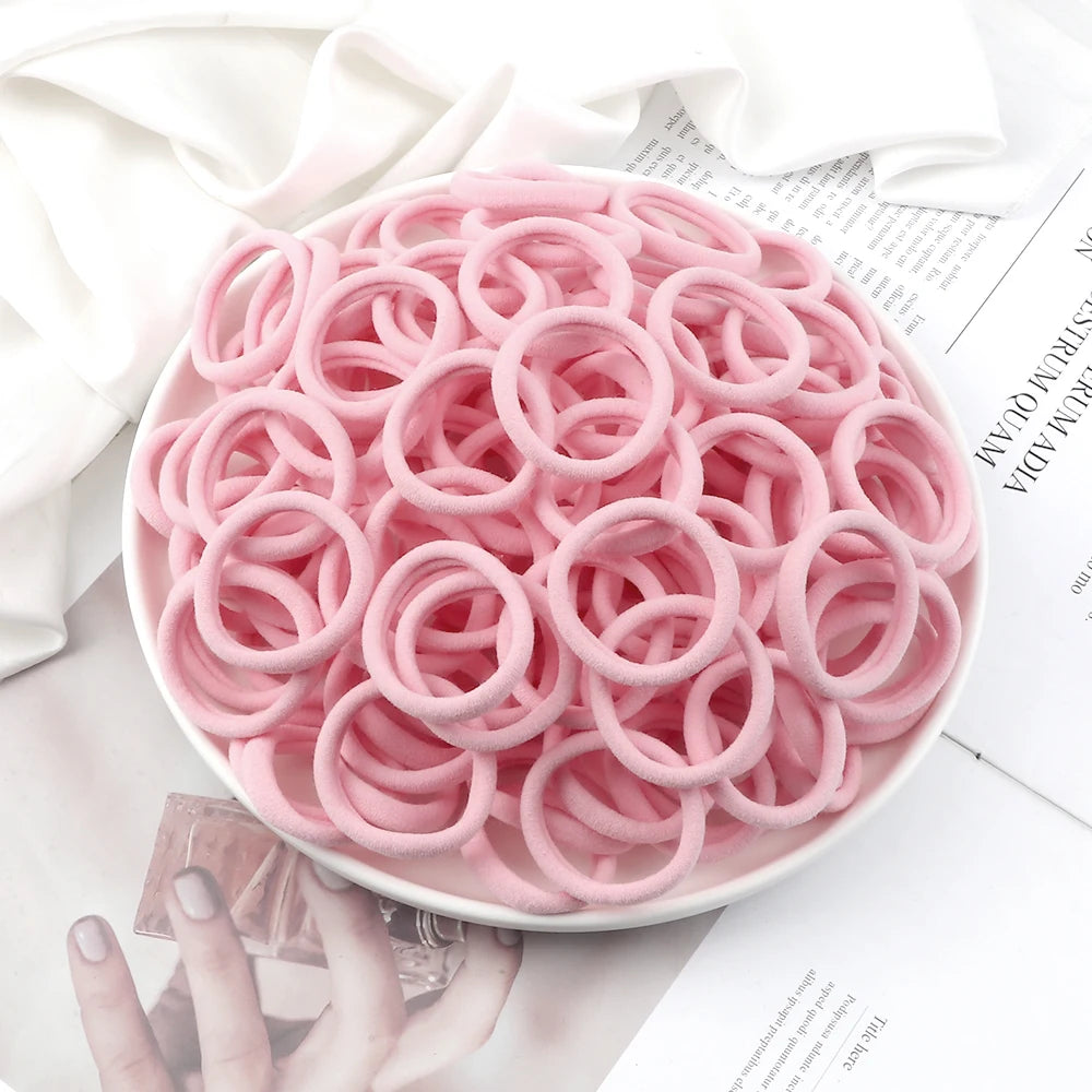 51 Colors Basic Elastic Hair Band for Girls 20/30/50PCS 4cm Simple Solid Color Headband detail view