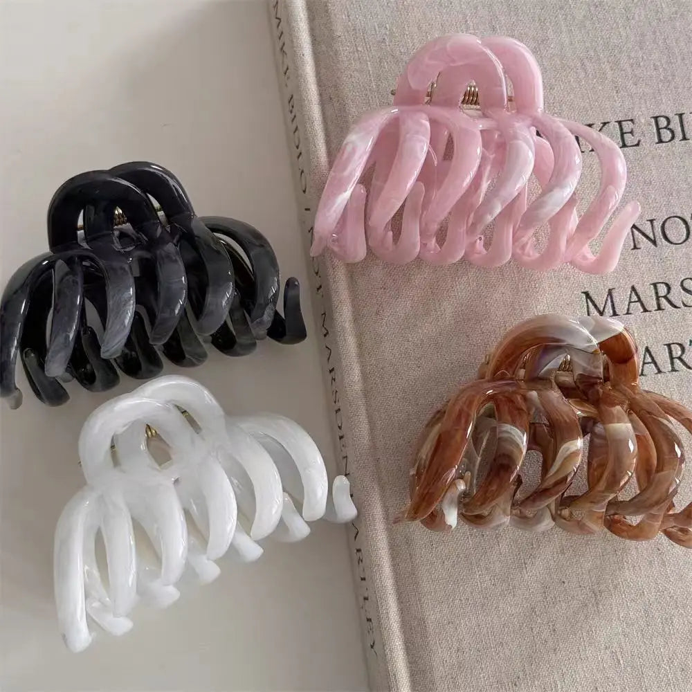 New Design French Style Pumpkin Hair Claw For Women Sweet Hair Ornament Headband La additional angle