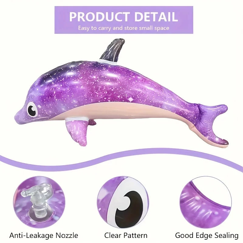 Inflatable Dolphin Pool Toys | Summer Splash Water Party Decorations detail view