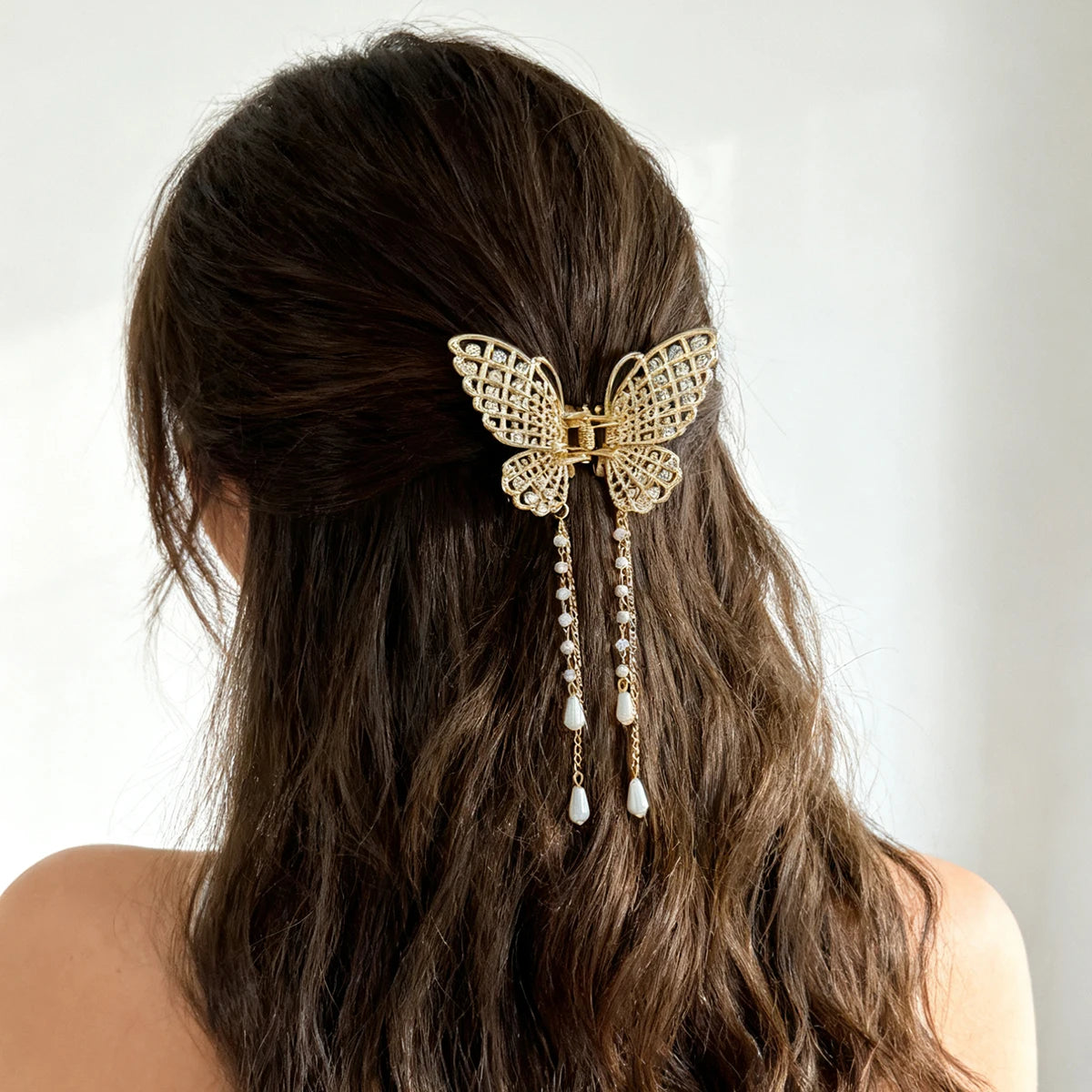 AWAYTR Shark Crab Clips Girls Hairpin Hair Accessories Korean Women Simple Hair Claw Cli detail view