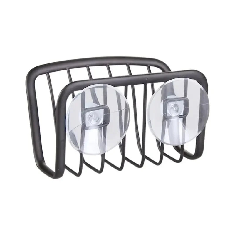 Stainless Steel Suction Cup Sponge Holder Drain Storage Caddy For Kitchen Sink Organi alternate view