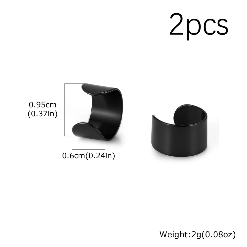 Trendy Simple Long Tube U-shaped Stainless Steel Ear Bone Clip For Men, Geometric Non Pi detail view
