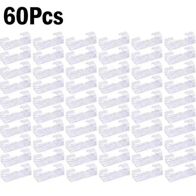 Cable Clips Organizer Drop Wire Holder Cord Management Self-Adhesive Cable Manager Fixed Clamp Wire Winder For Home Office Car