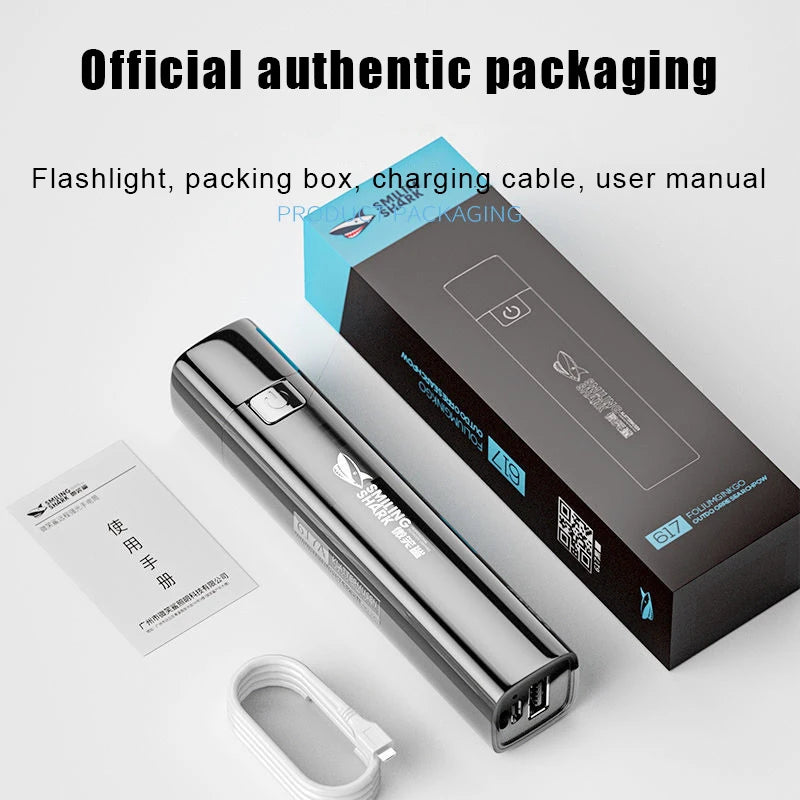 USB Rechargeable Mini LED Flashlight | 2 in 1 Power Bank for Outdoor Use lifestyle view