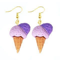 Food Drop Earrings Hamburger Pizza Chicken Leg Candy Bottle Resin