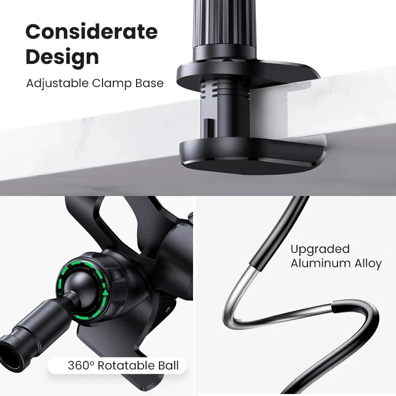 Holder Stand Lazy Bracket Headrest Bed 360 Flexible Long Arms Clamp Mount | 90cm lifestyle view
