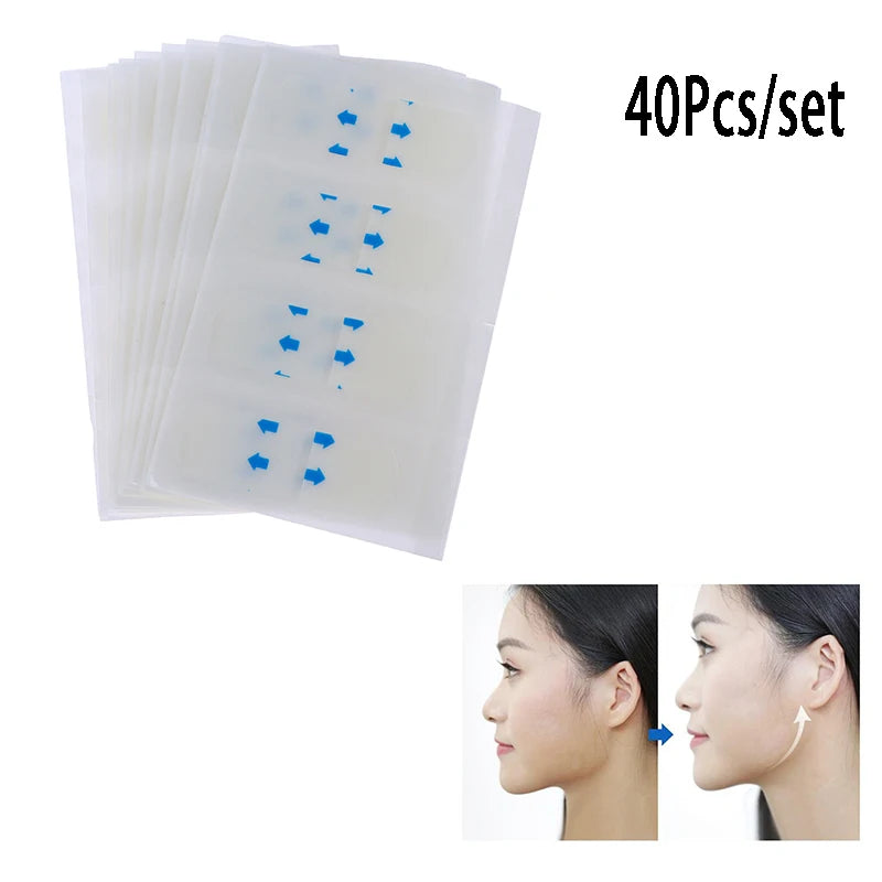 40 Pcs Waterproof V Face Lifting Tape | Invisible Breathable Face Sticker for Instant alternate view