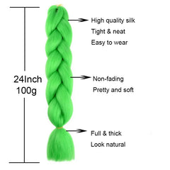 Synthetic 24Inch Jumbo Braids Extensions Long Yaki Straight Braiding Hair Afro Ombre alternate view