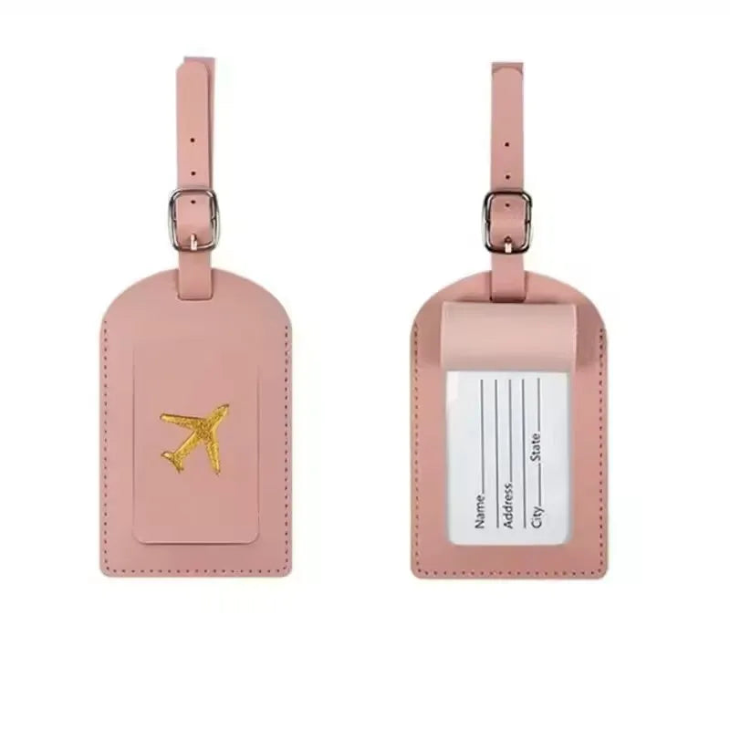 Label Luggage Boarding Case Label Name Address Clip Travel close-up view
