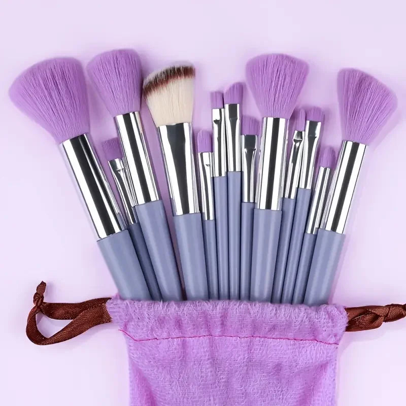 13-Piece Makeup Brush Set | Complete Eye Shadow, Concealer & Powder Brush Kit detail view