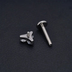 ASTM F136 Titanium Nose Piercing Petal Earrings For Women Labret Lip Rings Goth Ear Trag detail view
