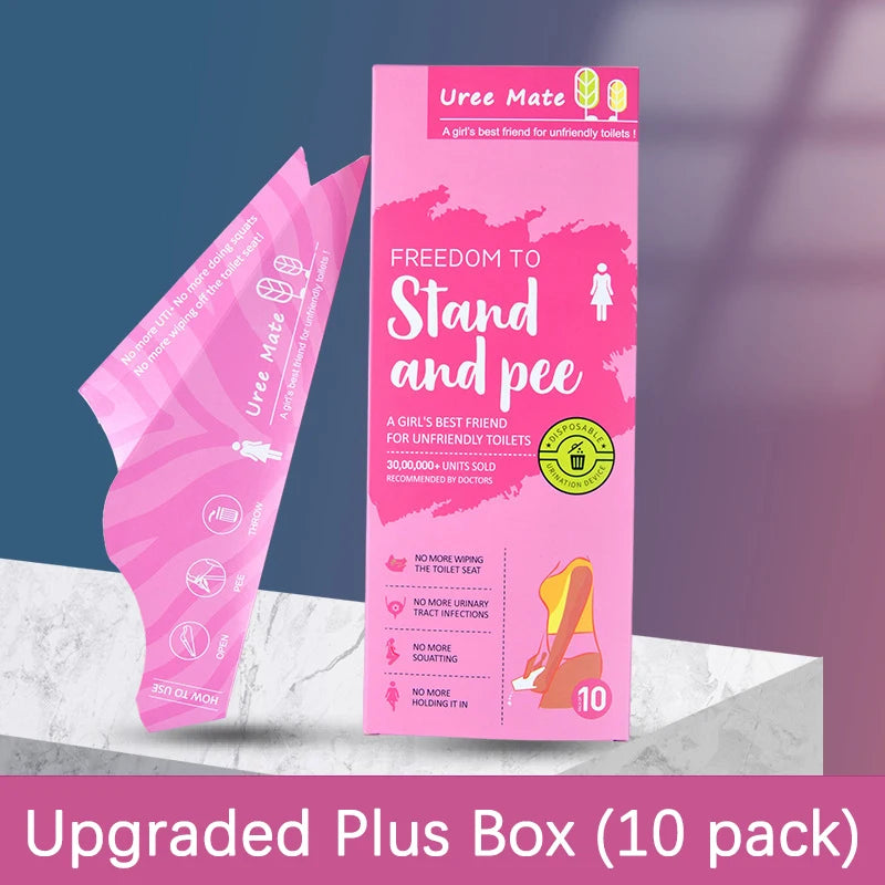 Disposable Female Urination Device | 10 Pack Portable Standing Pee Funnel for Travel Cam detail view