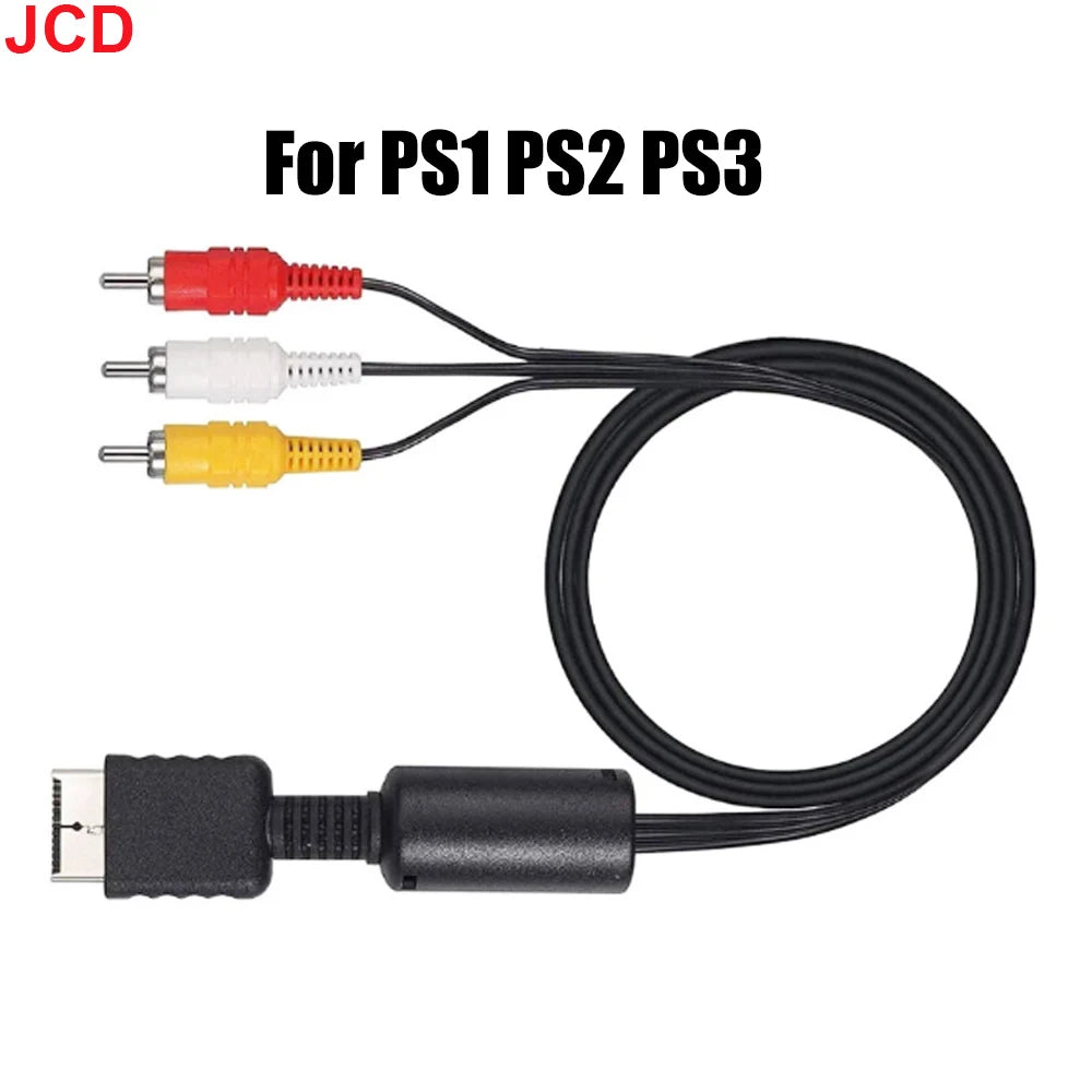 JCD 1pc For PS1 PS2 PS3 1.8M AV Cable Splitter RCA Audio Video Extend Cord to Monitor TV RCA Wire Co