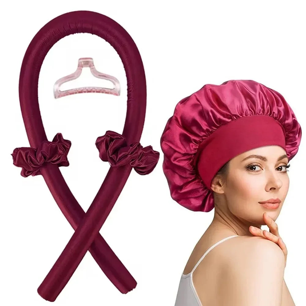 Heatless Curling Rod Set | No Heat Hair Curlers for Long Hair lifestyle view