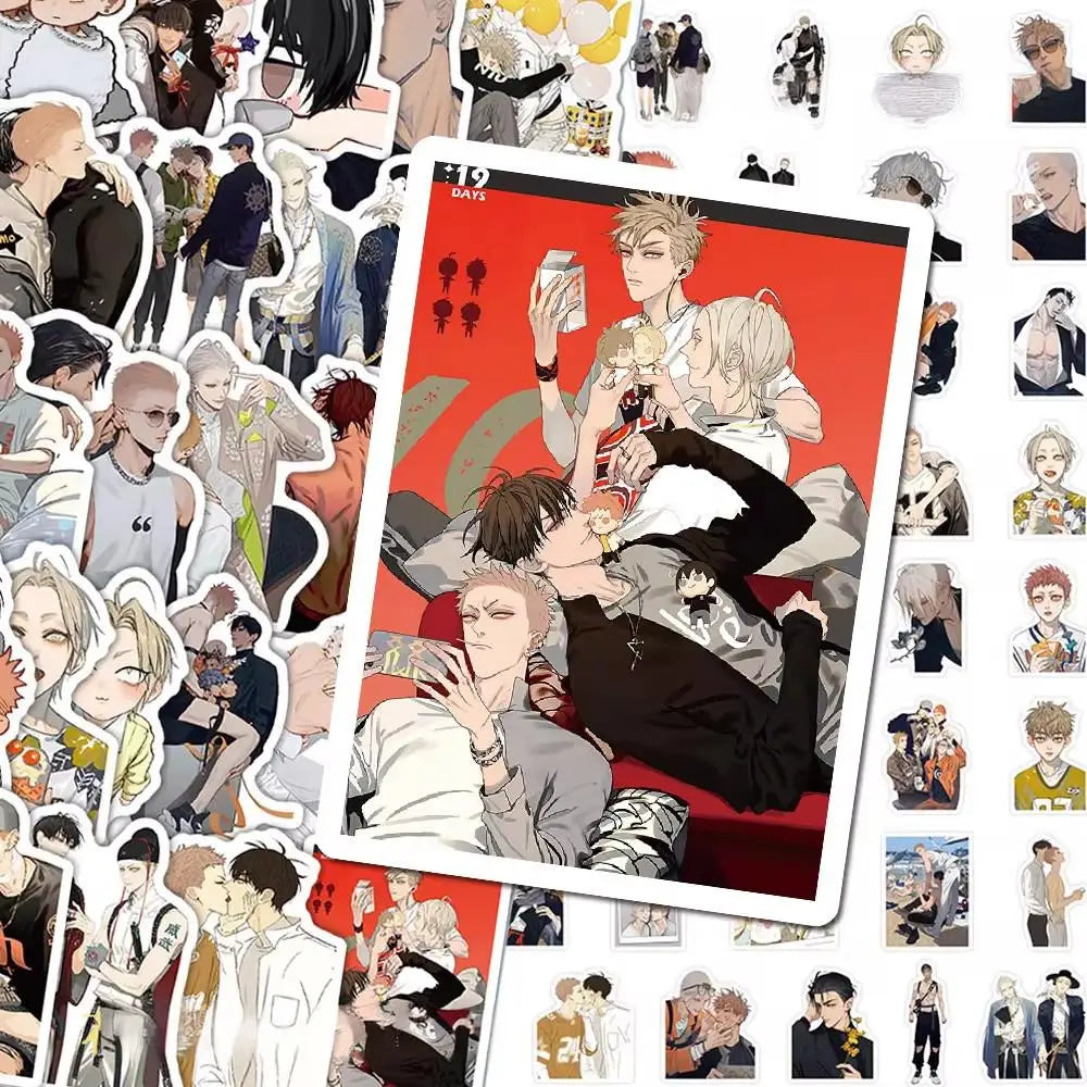 65 Pcs Manga Old Xian 19 Days Sticker Set | DIY Scrapbooking Decals for Mo Guanshan a alternate view