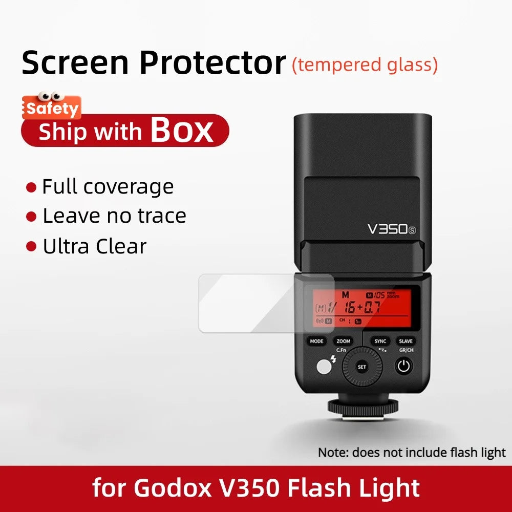 9H Tempered Film Glass Screen Protector Cap for Godox iT30Pro V480 V350 V1 V1Pro V685II V850III V860III TT600 XPro X3 V100 X3Pro