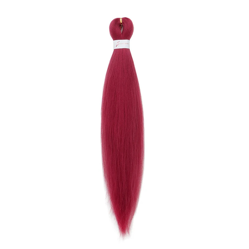 20Inch Synthetic Pre Stretched Braiding Ombre Hair Extension for Black Women Yaki Str lifestyle view