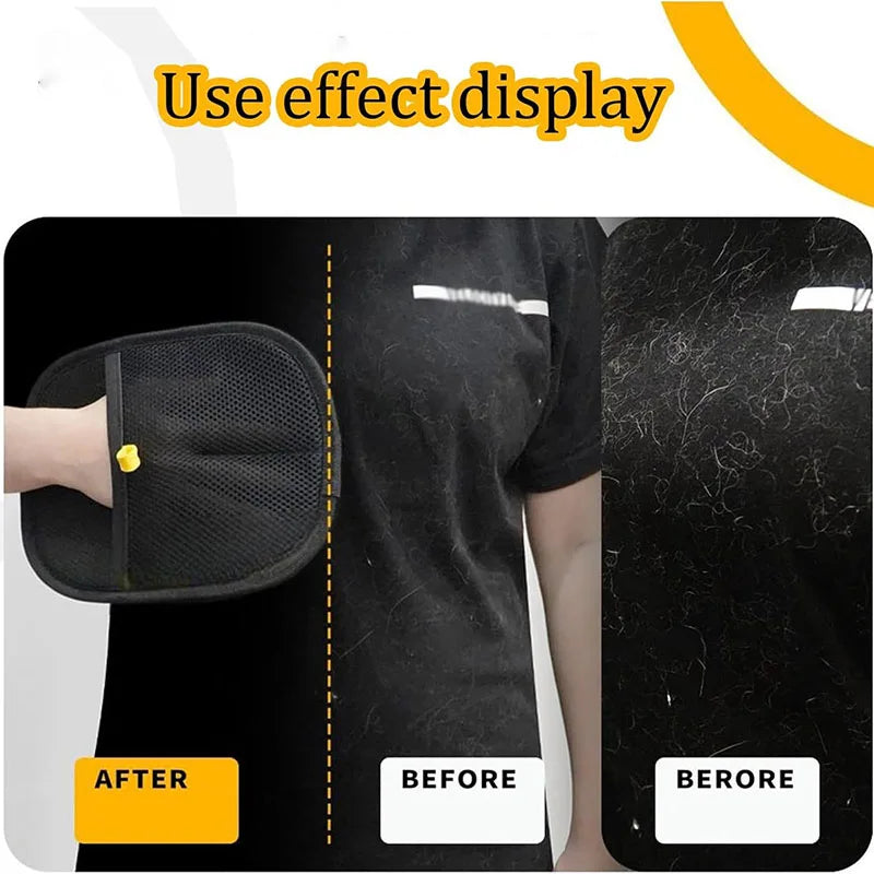 Pet Hair Removal Tools Reusable Gloves Pet Double Sided Beauty Gloves Carpet Removal P close-up view