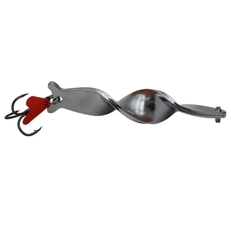 1PC Trolling Spinning Spiral Long Cast Spoons Fishing Lure Spinner 7g10g14g21g28g Scre close-up view