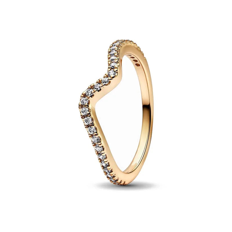 2025 Hot Selling Wholesale Gold Color Sun Heart Bow Size 6 7 8 9 Ring Rings For Trenday detail view