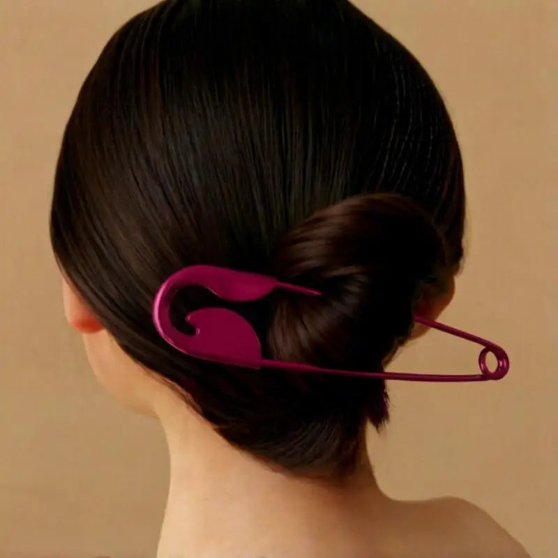 Large Safety Pin Hair Clip Metal Hair Barrettes for Girls Unique Design Hair Styling Tool for Daily Wear