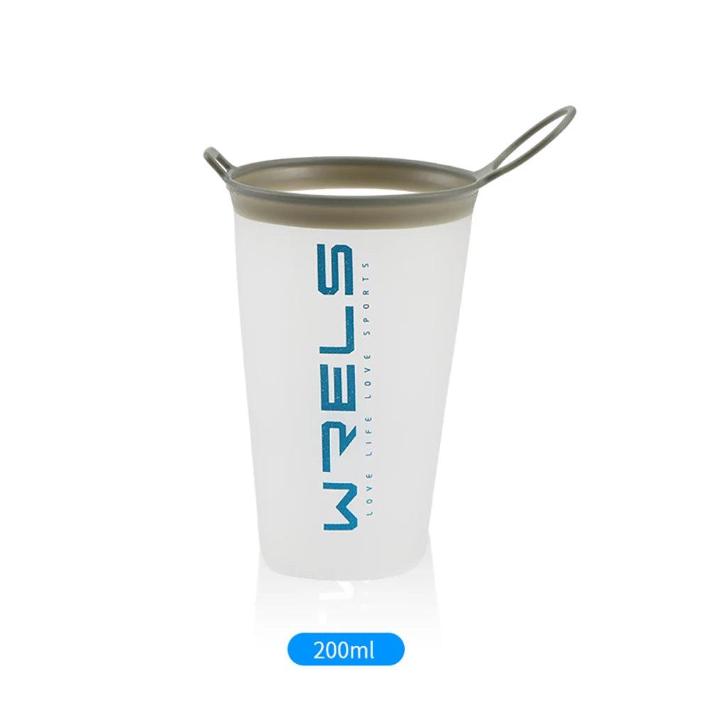 WRELS 200ml Sports Water Bottle Folding Portable Drinking Mugs BPA Free Soft Water Cup N detail view