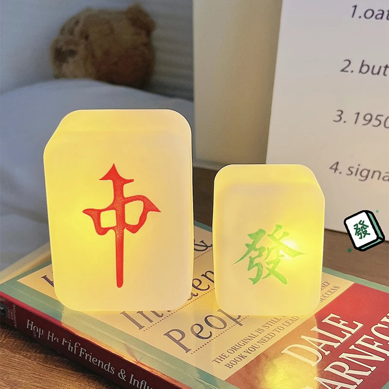 Mahjong Night Light | Soft LED Sleep Light with Eye Protection close-up view