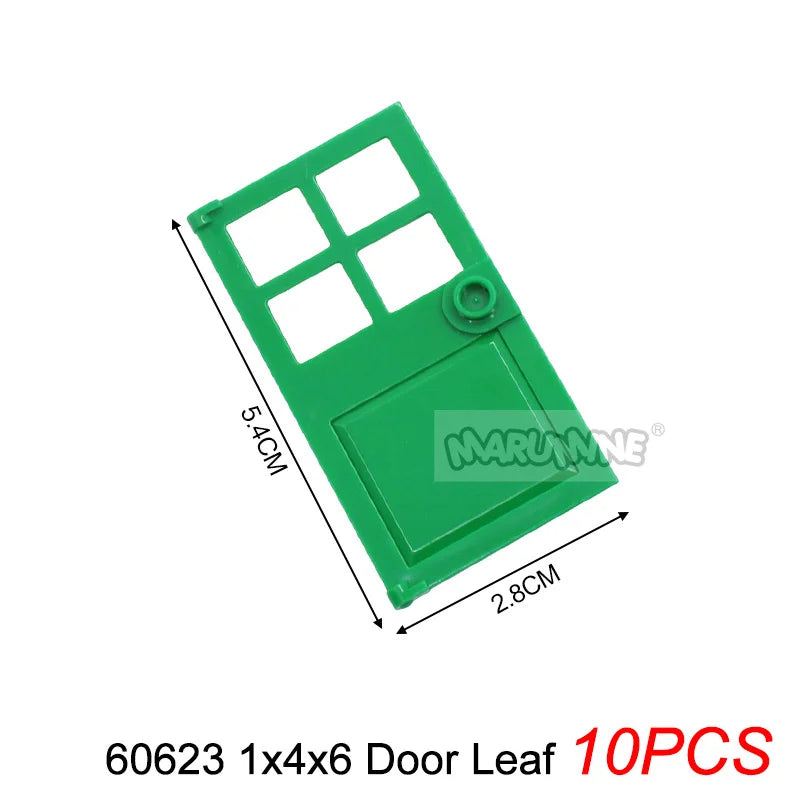 Marumine Window and Door Building Blocks | Compatible City House Parts Set additional angle