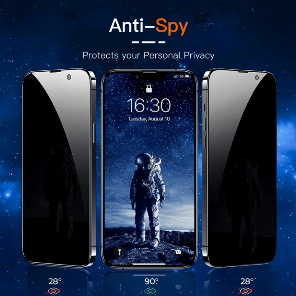 NNBILI Anti-Spy Tempered Glass Screen Protector for iPhone 17 Pro Max 16 15 14 13 12 alternate view