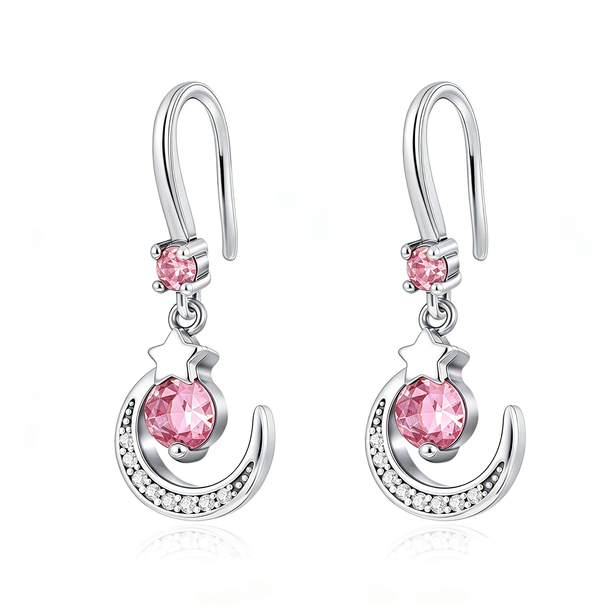 925 Sterling Silver Cherry Butterfly Shining Zircon Stud Earrings | Women's Holiday Ch close-up view