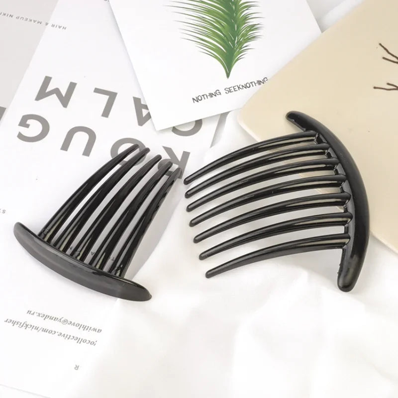 5/7 Teeth Plastic Hair Clip for Women Vintage Hair Combs Magic Comb Hair Clips Korean Styling Tools Creative Headwear Black Gift