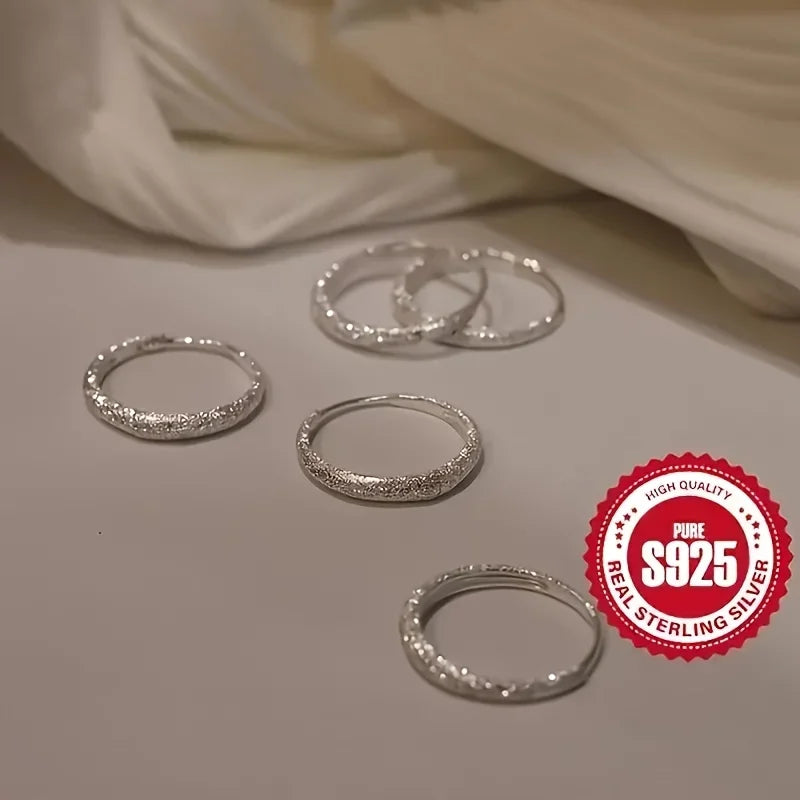 Pure Silvery Earrings For Women Frosted Sparkling Starry Circle Earrings Valentine's lifestyle view