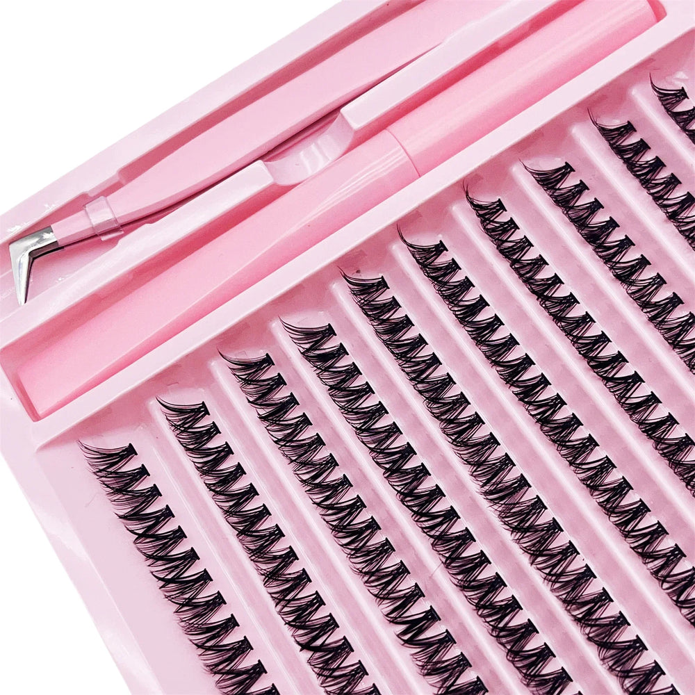 Cluster Lashes D Curling False Eyelash Clusters 200pcs DIY Lash Extension Kit With Bo alternate view