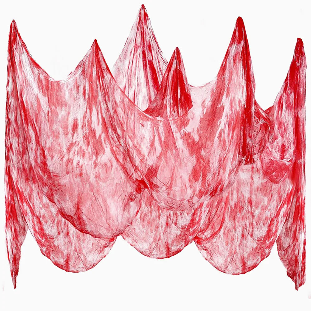 Halloween Decorations,Horror Bloody Gauze Spider Web,Creepy Party alternate view