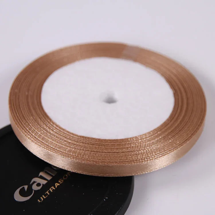 22 Meters/Roll 6mm Silk Satin Ribbons Christmas Halloween Birthday Party Gift Wrapp additional angle