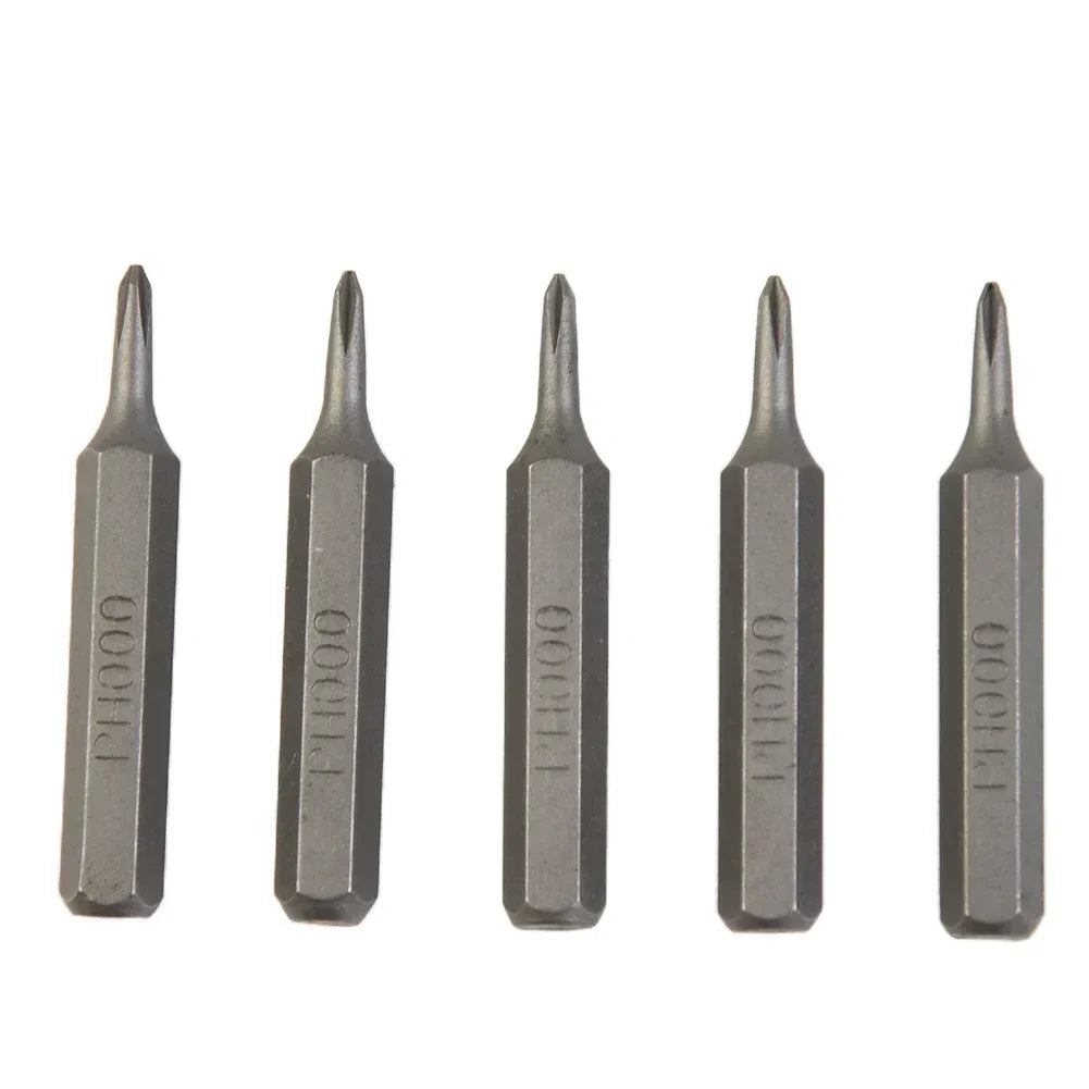 5pcs Cross Screwdriver Bit Set Magnetic Phillips Bits PH0000 to PH2 | 4mm Hex Shank Prec detail view