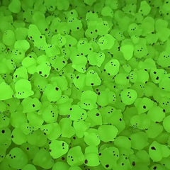 10-30PCS Mini Fluorescence Chicken Moss Toy Microlandscape Miniature Chick Figurines F close-up view
