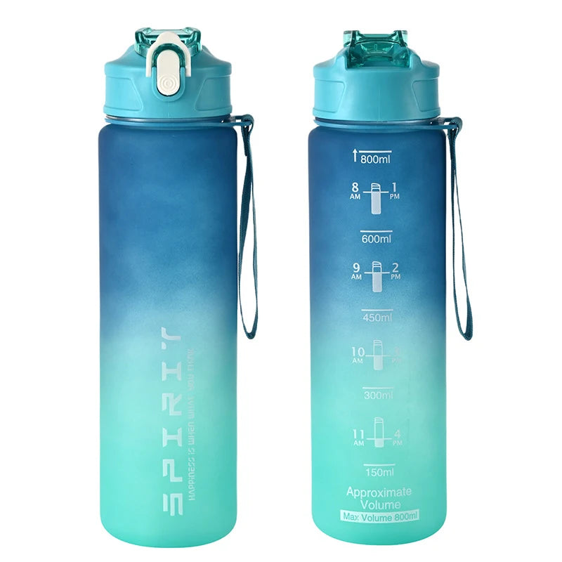 【Peace】800ml Large Capacity Sports Water Bottle Leak Proof Colorful Plastic Cup Drink alternate view