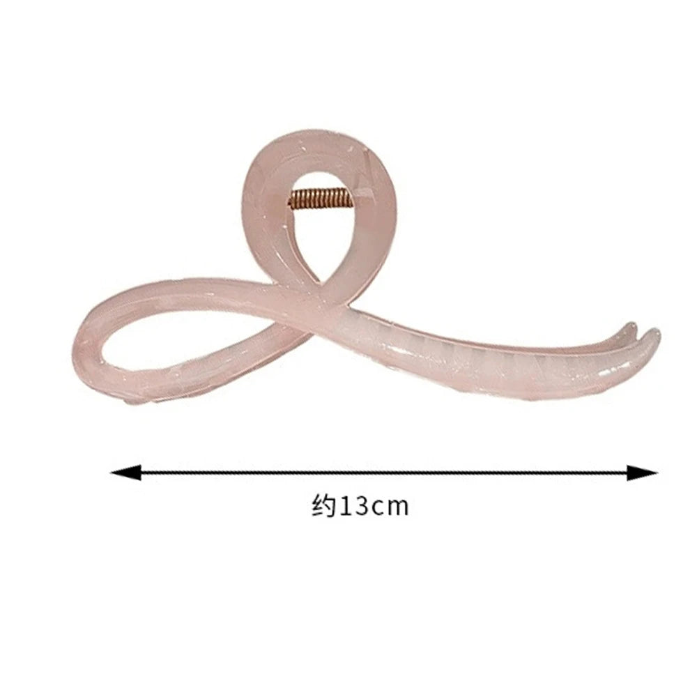 Elegant Jelly Color Bow Hair Claw For Women Girls Sweet Hair Ornament Back Headband H lifestyle view