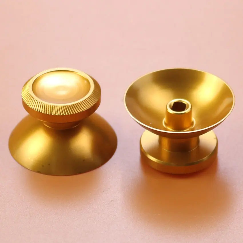 JCD 2PCS Colorful Aluminum Metal 3D Analog Thumbsticks Mushroom Joystick Cap For Xbox close-up view