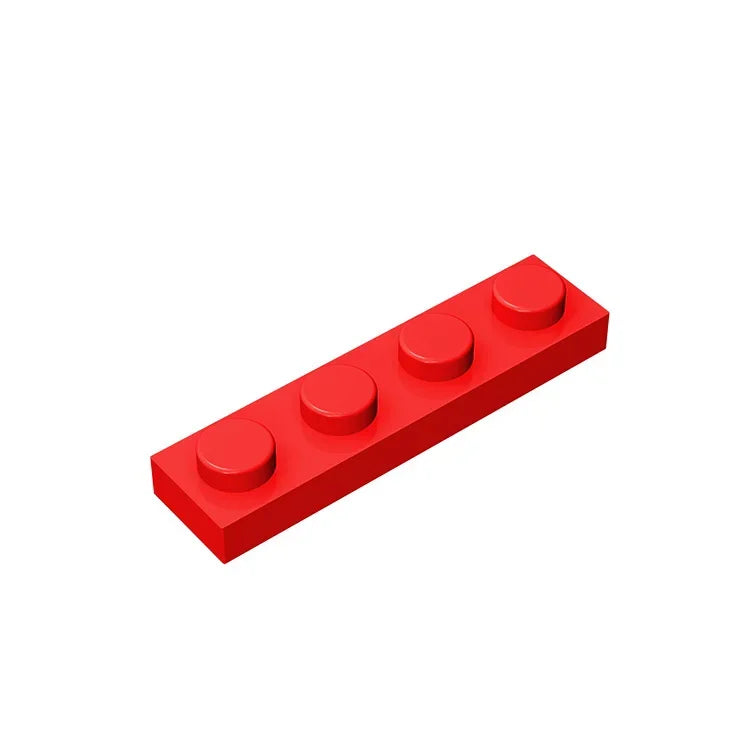 Gobricks GDS-504 Plate 1 x 4 | Compatible Building Block Pieces detail view